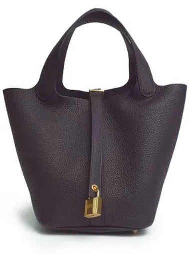 Picotin Lock 18 Tote Bag Black - HERMES - BALAAN 1