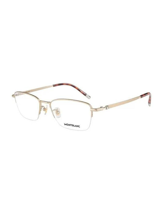 Unisex Eyewear Glasses Frame Semi-rimless Titanium Eyeglasses Gold - MONTBLANC - BALAAN 2