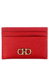 Gancini Card Wallet Lipstick Red - SALVATORE FERRAGAMO - BALAAN 2