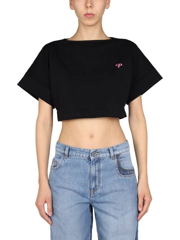 Philosophy Di Lorenzo Serafini Cropped Logo Print T-Shirt - PHILOSOPHY DI LORENZO SERAFINI - BALAAN 1