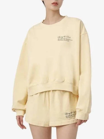 Racquet Club Crop Sweatshirt Almond CR921AL - SPORTY & RICH - BALAAN 1