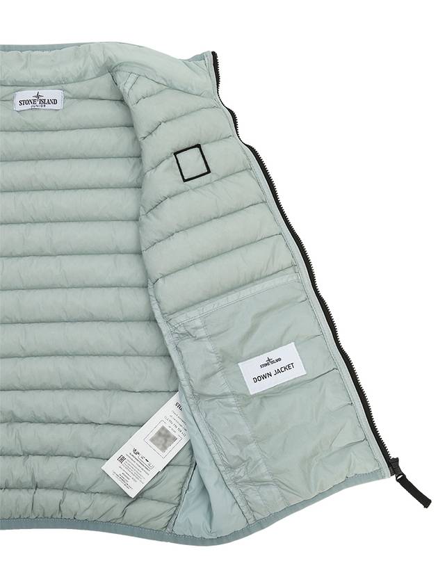 Kids Loom Woven Chambers R Nylon Down Vest Pearl Grey - STONE ISLAND - BALAAN 8