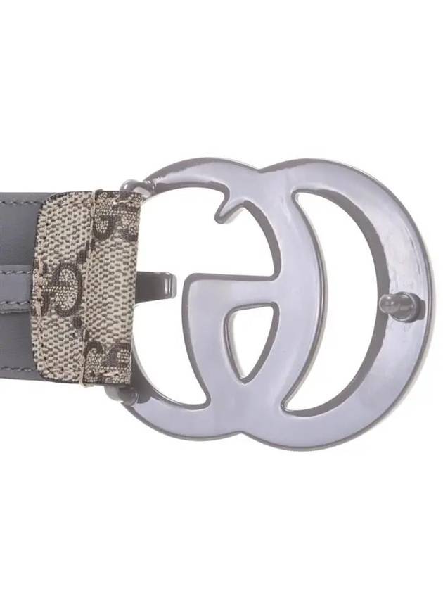 Double G Silver Buckle Belt Beige - GUCCI - BALAAN.