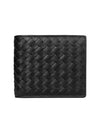 Intrecciato Weaving Half Wallet Black - BOTTEGA VENETA - BALAAN 2