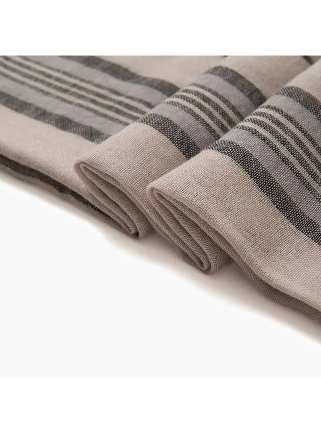 Ferragamo 52 0119 0776132 520119 776132 Gancini jacquard striped wool scarf - SALVATORE FERRAGAMO - BALAAN 4