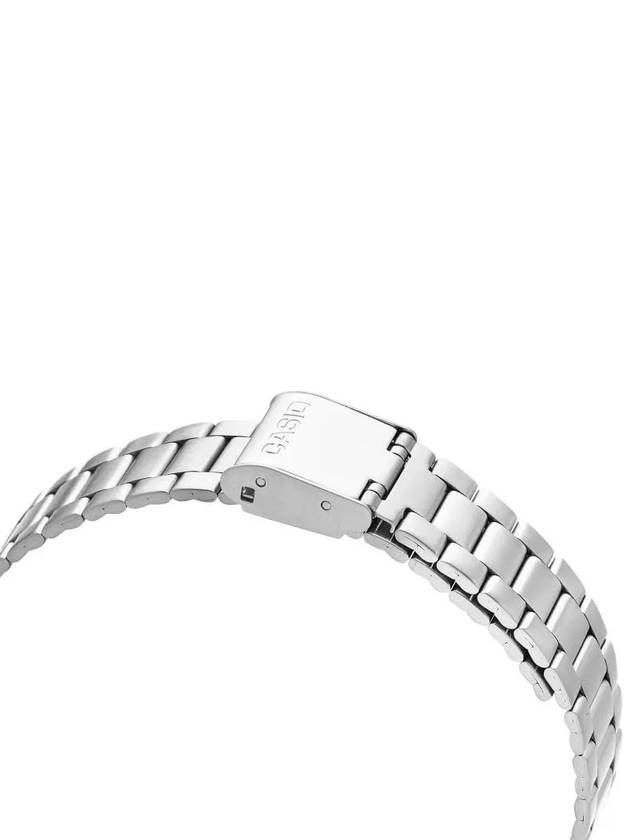 Square Dual Time Metal Watch Silver - CASIO - BALAAN 4