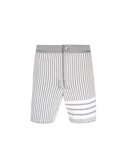 Seersucker Jacquard Shorts Grey - THOM BROWNE - BALAAN 2