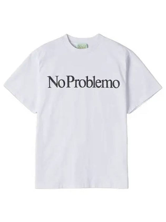 Aries No Problem Short Sleeve T Shirt White Tee - ARIES - BALAAN 1