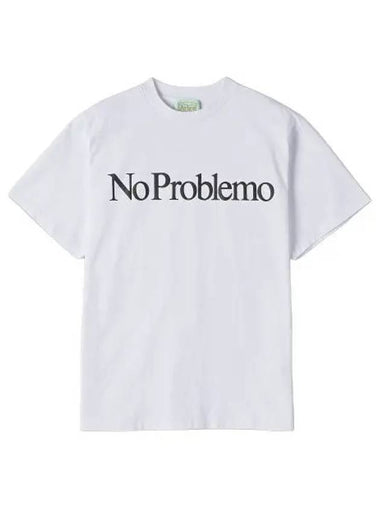 Aries No Problem Short Sleeve T Shirt White - ARIES - BALAAN 1