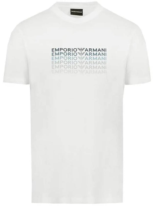 Logo Printing Short Sleeve T-Shirt White - EMPORIO ARMANI - BALAAN 2