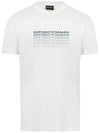 Logo Printing Short Sleeve T-Shirt White - EMPORIO ARMANI - BALAAN 3