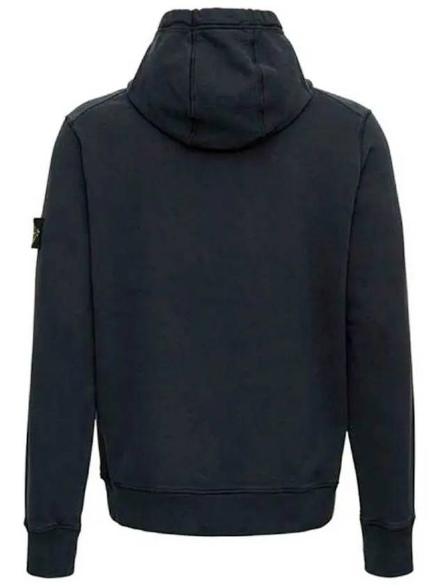 Wappen Patch Brushed Cotton Fleece Hoodie Dark Blue - STONE ISLAND - BALAAN 4