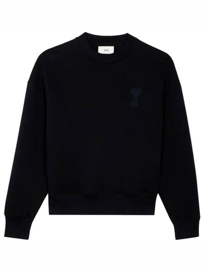 Big Heart Logo Sweatshirt Black - AMI - BALAAN 2