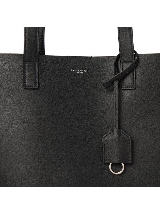 Logo Soft Leather Bold Tote Bag Black - SAINT LAURENT - BALAAN 9