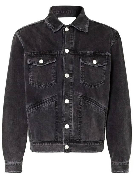 Jango Embroidered Logo Denim Jacket Black - ISABEL MARANT - BALAAN 2