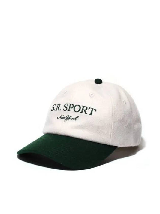 Sports Wool Ball Cap White - SPORTY & RICH - BALAAN 1