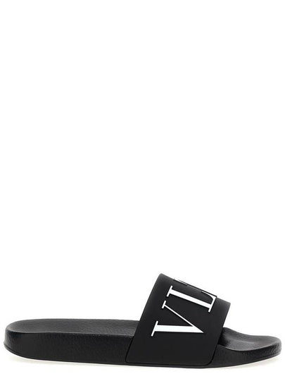 VLTN Rubber Slippers Black - VALENTINO - BALAAN 2