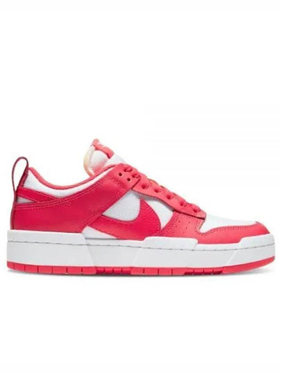 Women's Dunk Low Top Sneakers Disrupt Siren Red - NIKE - BALAAN 2