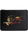 Lion Print Clutch Bag Black - GIVENCHY - BALAAN 2