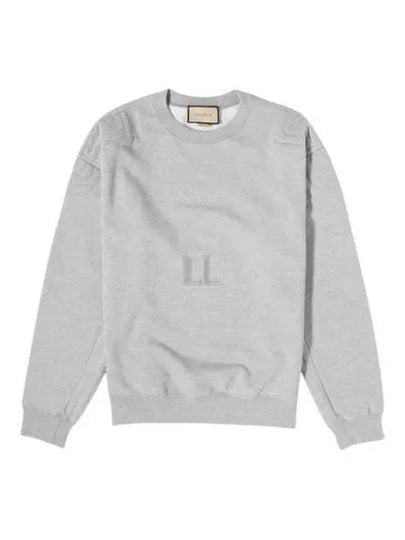 Men's Back Logo Sweatshirt Grey - GUCCI - BALAAN 2