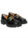 Women's Kate Metal Chain Leather Loafers Black - TOD'S - BALAAN 2