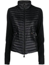 Logo Grenoble Padded Zip-up Jacket Black - MONCLER - BALAAN 1