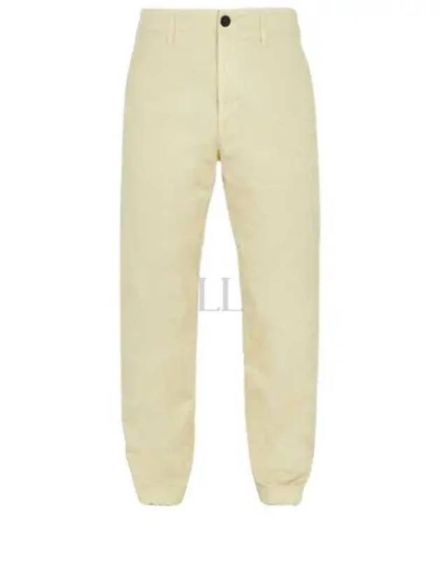 Supima Cotton Twill Straight Pants Ecru - STONE ISLAND - BALAAN 2