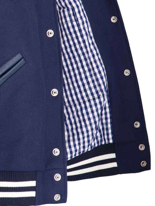 Men's Sailor Varsity Wool Jacket Navy - KENZO - BALAAN 6