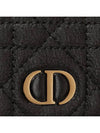 Caro XS Supple Cannage Calfskin Card Wallet Black - DIOR - BALAAN 6