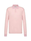 Men's Lightweight Cotton Blend Jersey Polo Shirt Pink - DIOR - BALAAN 2