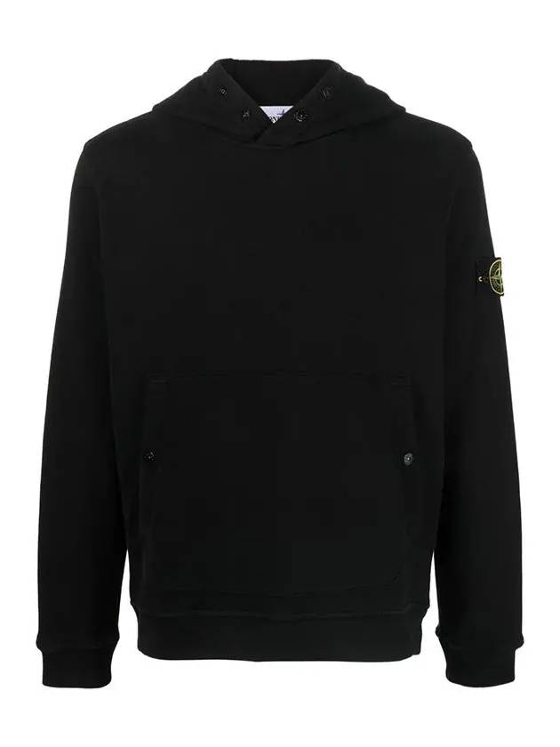 Garment Dyed Hoodie Black - STONE ISLAND - BALAAN 2