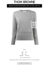 4-Bar Milano Stitch Crew Neck Knit Top Light Grey - THOM BROWNE - BALAAN 3