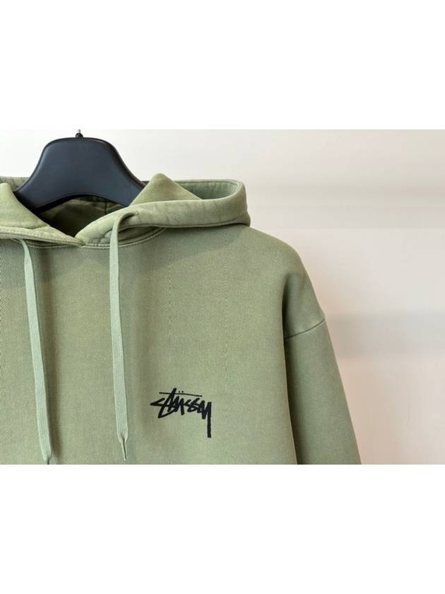 AU Australia FUZZY DICE Fleece Hooded Sweatshirt ST0M0464 PIGMENT ARTICHOKE MENSSM L - STUSSY - BALAAN 2