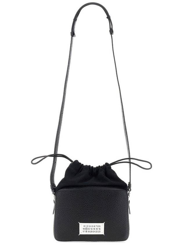 Logo Patch Leather Bucket Cross Bag Black - MAISON MARGIELA - BALAAN 5