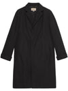 Cotton Poplin Single Coat Black - GUCCI - BALAAN 2