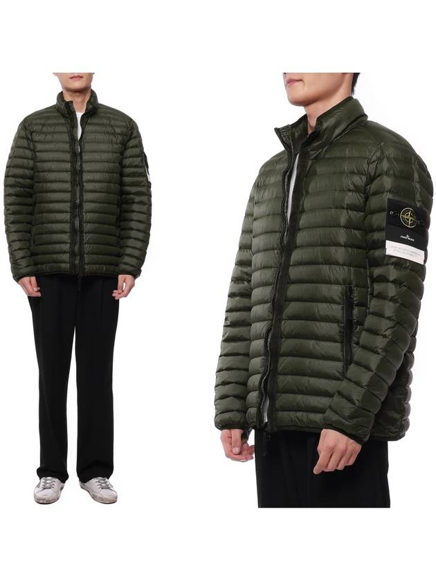 Men's Wappen Patch Padded Jacket Khaki - STONE ISLAND - BALAAN 3