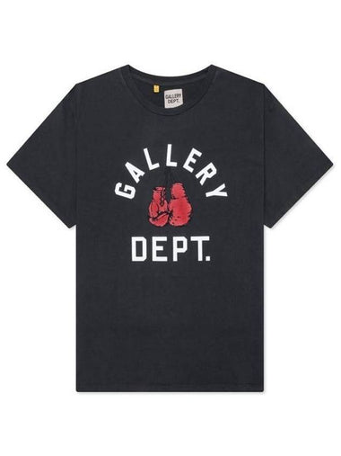 Boxing Merch Short Sleeve T-Shirt Vintage Black - GALLERY DEPT. - BALAAN 1