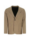 patch pocket single breasted blazer jacket dove gray - AMI - BALAAN.