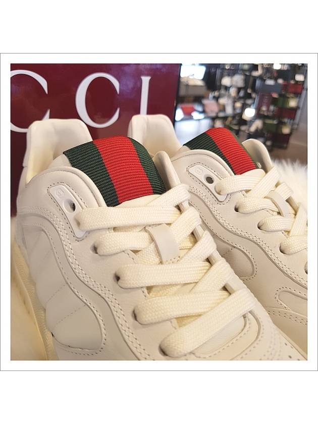 Re Web Leather Low Top Sneakers White - GUCCI - BALAAN 4