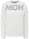 Logo Patch Lettering Brushed Sweatshirt White 8G000 29 809KX 034 - MONCLER - BALAAN 1