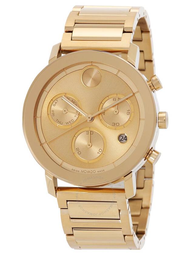 Movado Bold Evolution Chronograph Quartz Gold Dial Men's Watch 3600811 - MOVADO - BALAAN 1