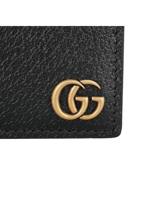 GG Marmont Leather Card Wallet Black - GUCCI - BALAAN 5