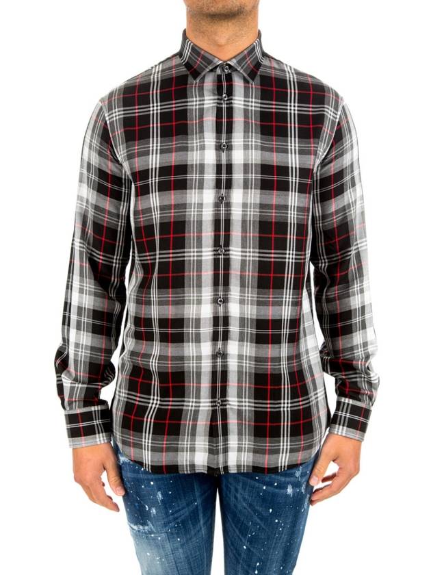 SS Viscose Flannel Check Shirt - DSQUARED2 - BALAAN 5