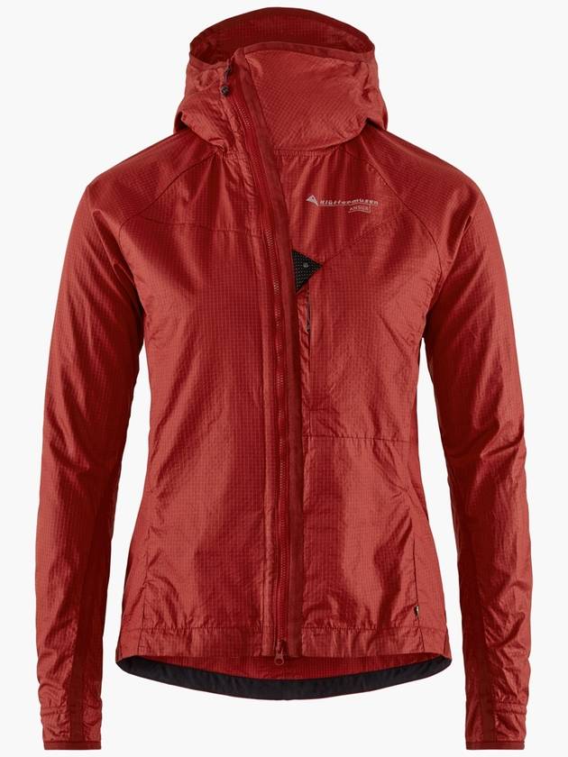 Women's Ansur Windproof Zip-Up Jacket Rose Red - KLATTERMUSEN - BALAAN 2