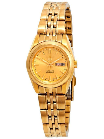 Seiko Series 5 Automatic Gold Dial Ladies Watch SYMA38 - SEIKO - BALAAN 1