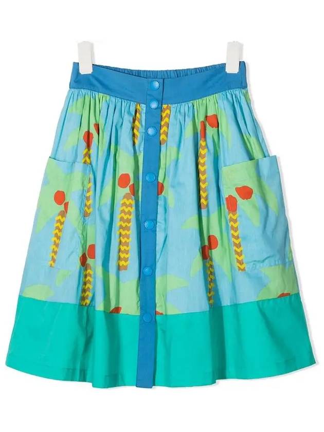 Kids Palm Tree Pattern Button Skirt 602738 SQK85 H400 - STELLA MCCARTNEY - BALAAN 2