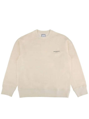 W233TS21712I IVORY Back Square Label Sweatshirt - WOOYOUNGMI - BALAAN 1