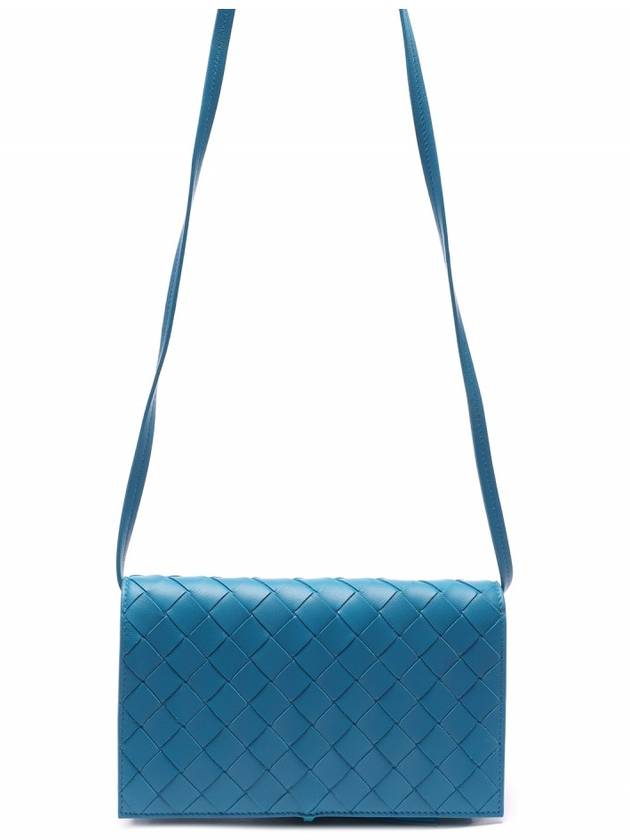 Intrecciato Mini Cross Bag Blue - BOTTEGA VENETA - BALAAN 5