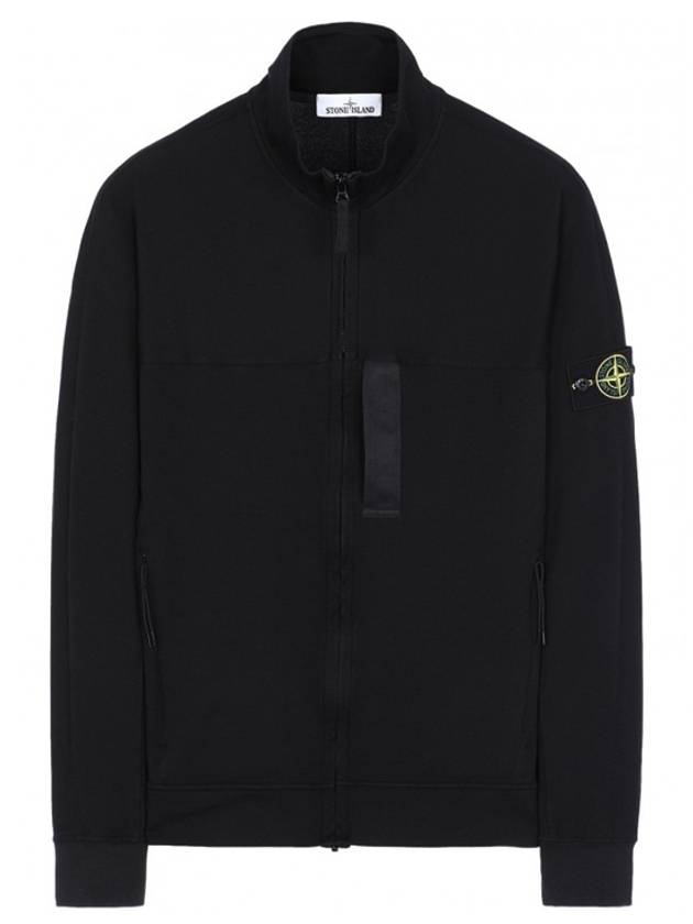 Men's Wappen Patch Zip-Up Jacket Black - STONE ISLAND - BALAAN 1