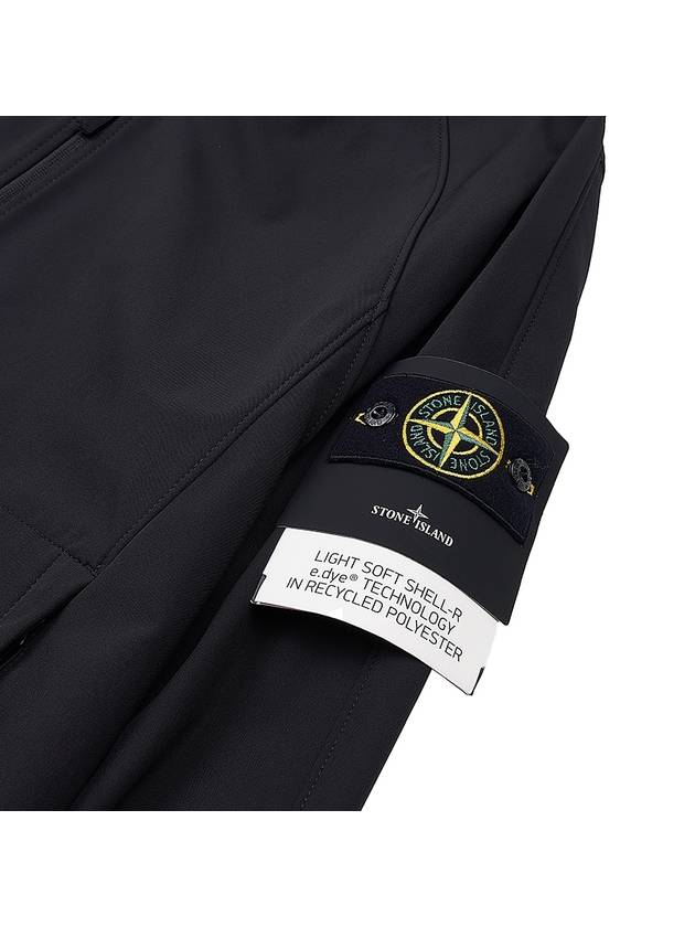 Soft Shell Technology Wappen Patch Track Jacket Black - STONE ISLAND - BALAAN 8